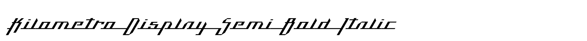 Kilometro Display Semi Bold Italic image